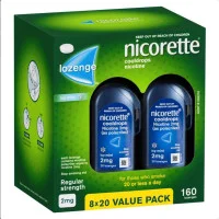 Nicorette Lozenges Cool Drops Icy Mint 2mg 160 Lozenges Value Pack 